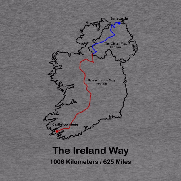 Ireland Way Route Map by numpdog